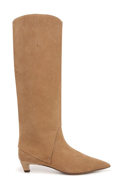 Shop Franco Sarto Martin Pointed Toe Knee High Boot In Taupe