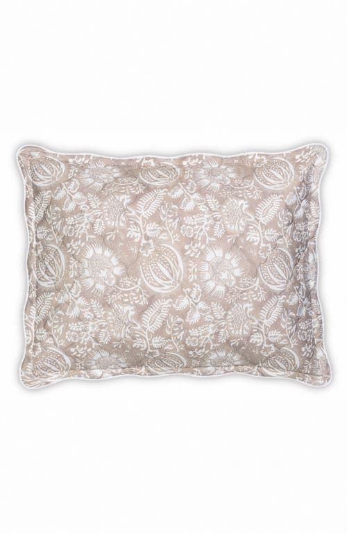 Matouk Granada Quilted Cotton Percale Sham In Neutral