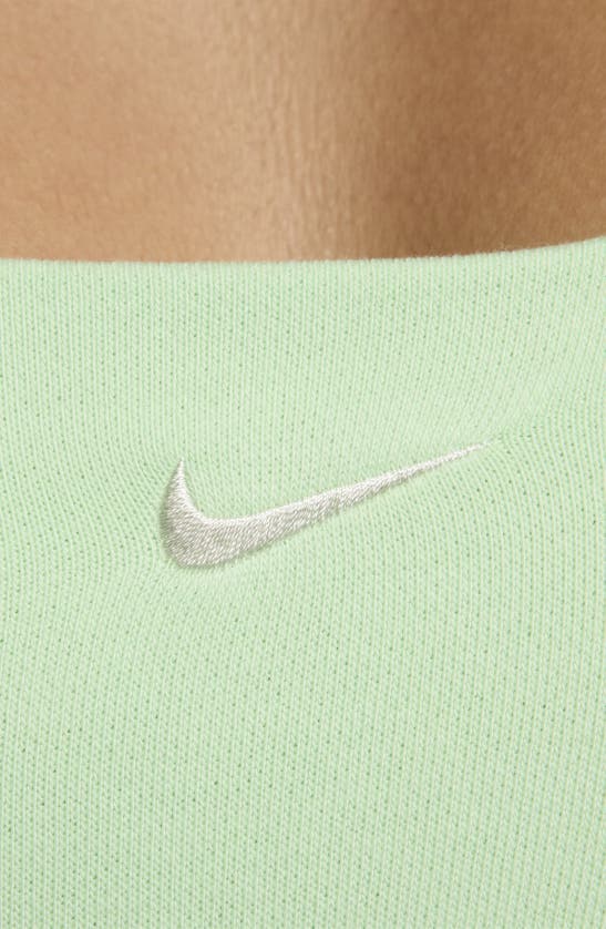 Shop Nike Sportswear Chill Terry Slim Crop Tank Top In Vapor Green/sail