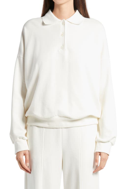 The Row Corzas Cotton Jersey Polo Top at Nordstrom,