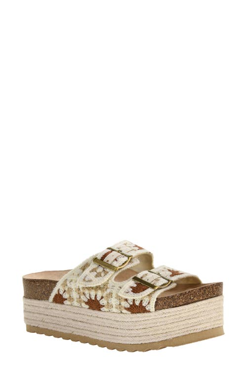 Shop Dirty Laundry Pretends Espadrille Platform Slide Sandal In Cream