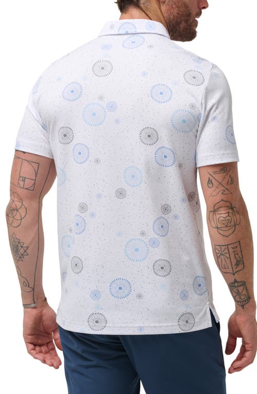 Travismathew Caught Inside Medallion Print Polo In White