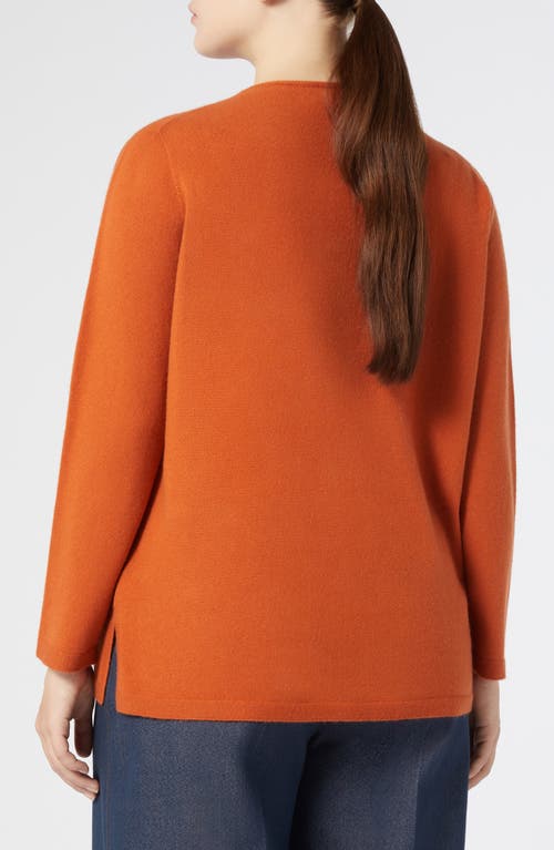 Shop Marina Rinaldi Orma Cashmere Sweater In Red Orange