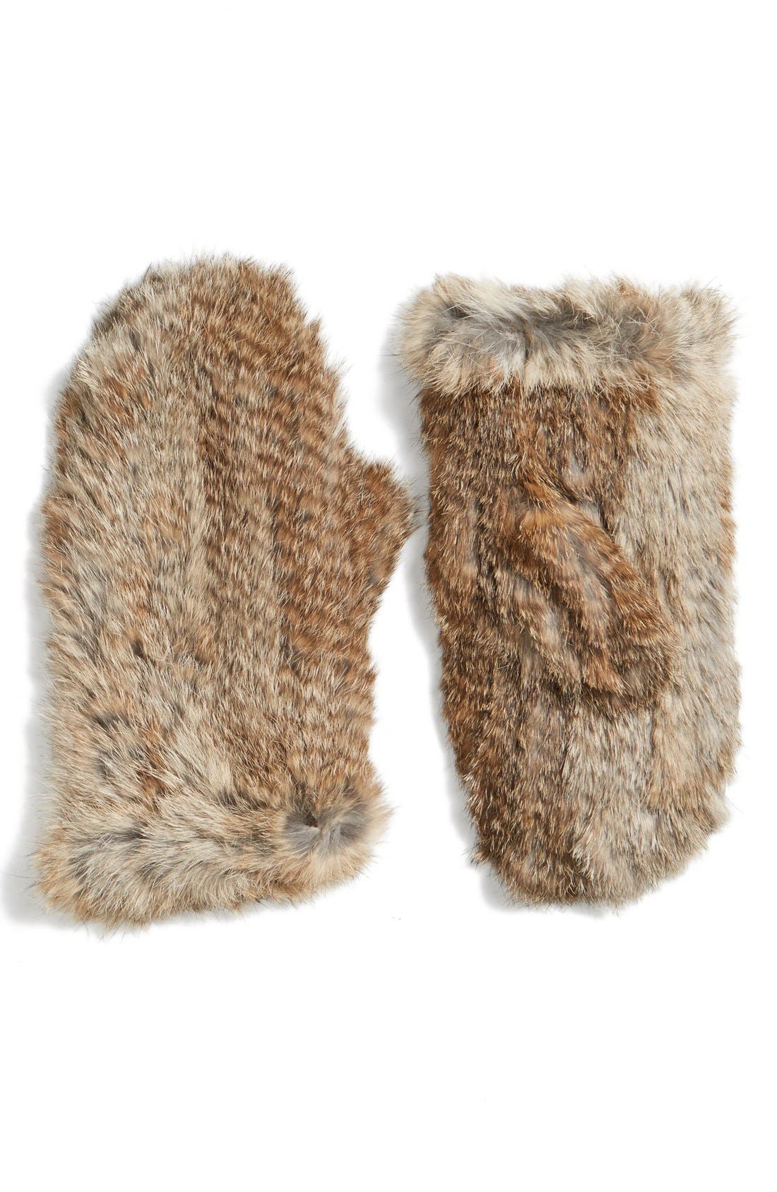 genuine fur mittens