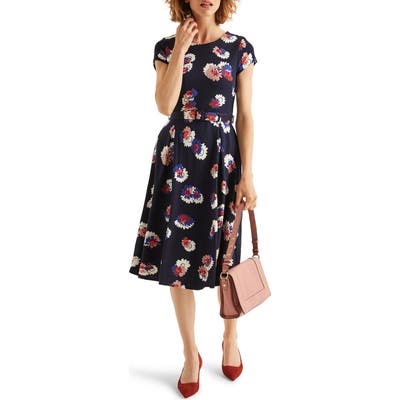 Boden Aida Ponte Dress, Blue