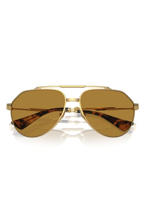 Shop Dolce & Gabbana Dolce&gabbana 60mm Pilot Sunglasses In Gold