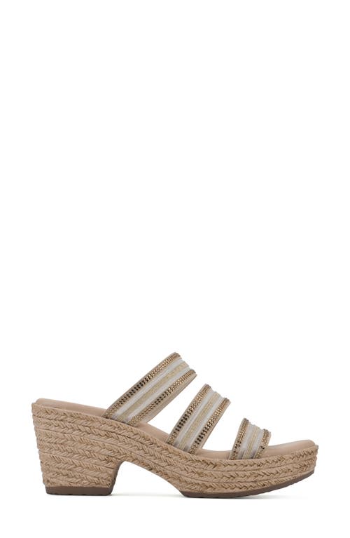 Shop Cliffs By White Mountain Bianna Espadrille Platform Sandal In Natural/mesh