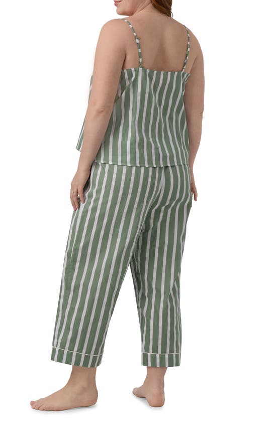 Shop Bedhead Pajamas Stripe Crop Organic Cotton Pajamas In North Shore Stripe