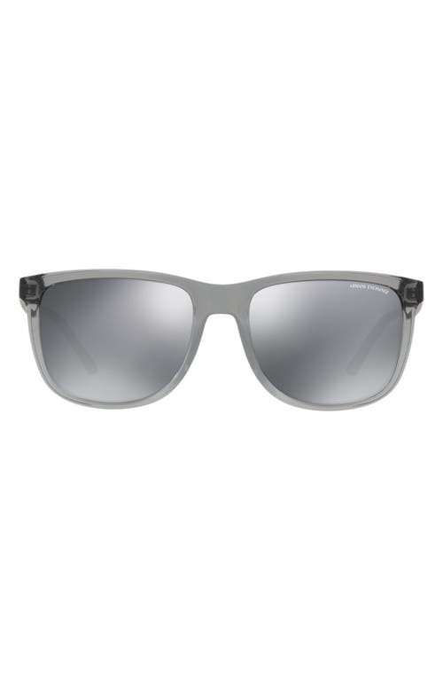 Emporio Armani AX Armani Exchange 64mm Oversize Sunglasses in Grey