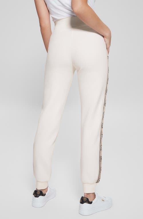 Guess Britney Logo Tape Joggers In Ocean Salt