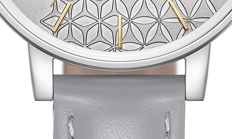Shop Bcbg Max Azria Classic Leather Strap Watch, 38mm In Grey