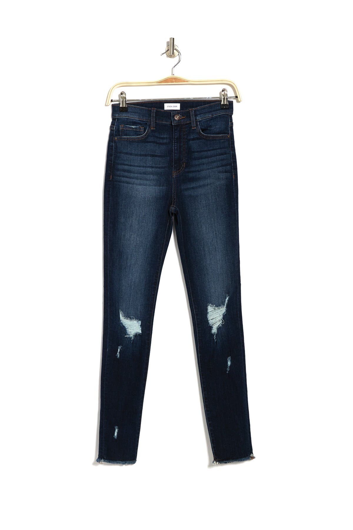 distressed mid rise skinny jeans