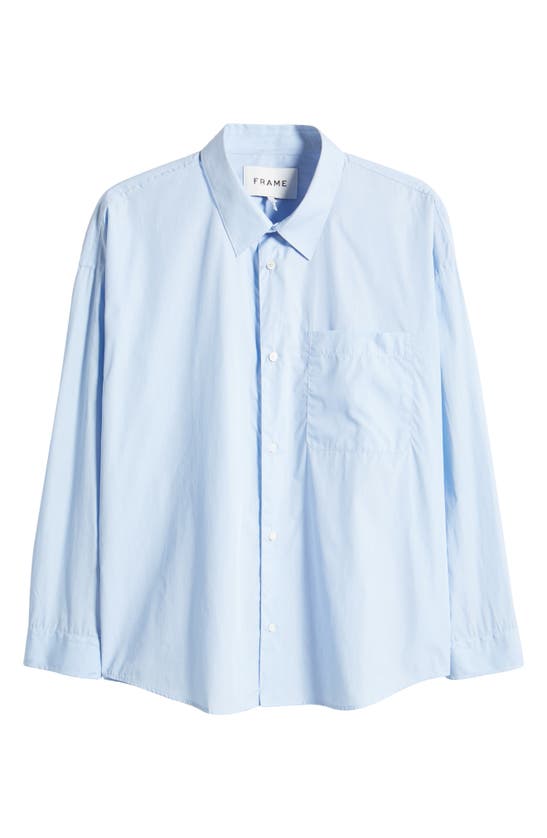 Shop Frame Relaxed Fit Cotton Button-up Shirt In Light Blue