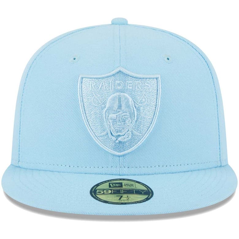 New Era Light Blue Las Vegas Raiders Color Pack Brights 59fifty Fitted Hat