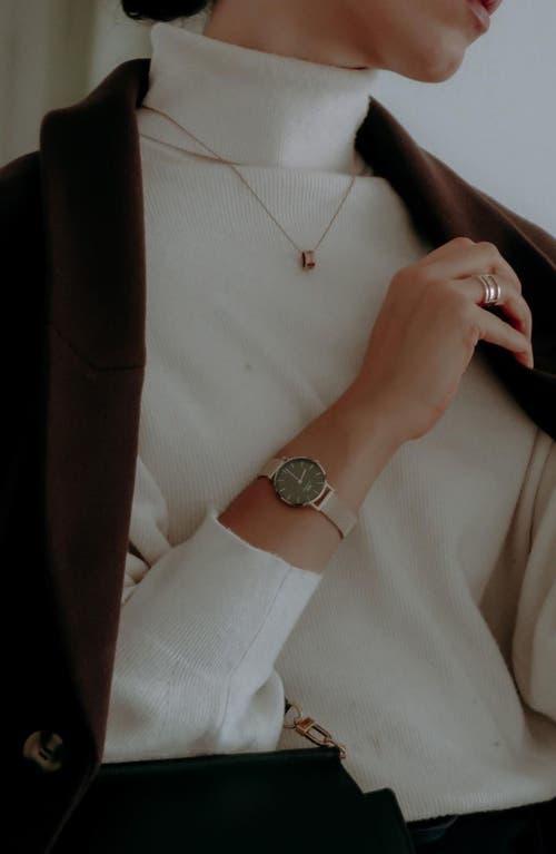 Daniel Wellington Petite Emerald 28mm In Gold/emerald