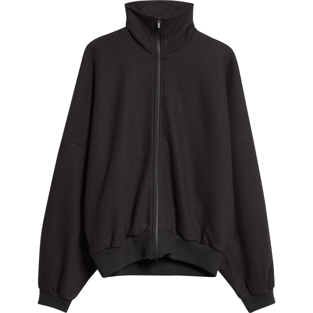 Fear Of God High Neck Cotton & Wool Jacket In Black