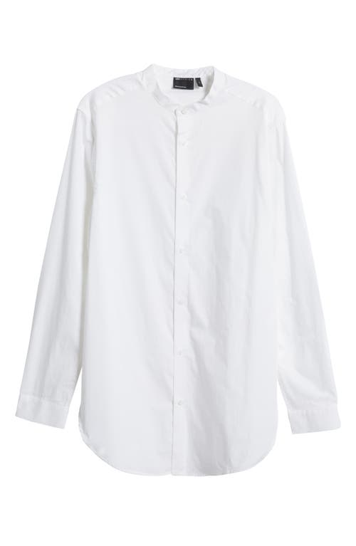 ASOS DESIGN Longline Button-Up Shirt in White