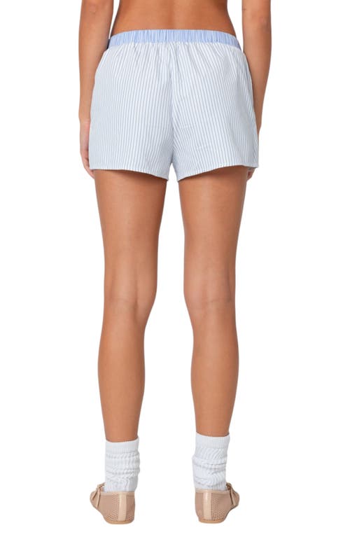 Edikted Oaklie Mixed Stripe Boxers In Blue