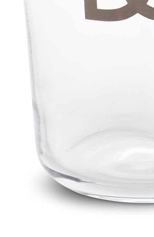Dolce & Gabbana Dolce&gabbana Dg Logo Set Of 2 Soft Drinks Glasses In Trasp/silver
