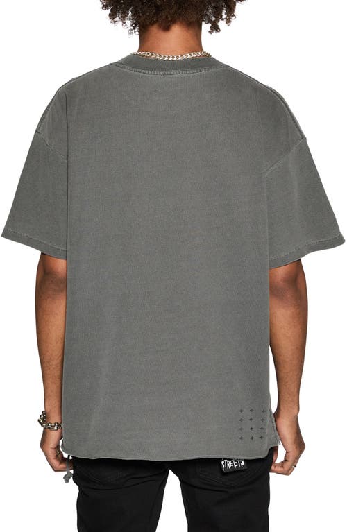 Ksubi Dead Ekcess Oversize Graphic T-shirt In Charcoal
