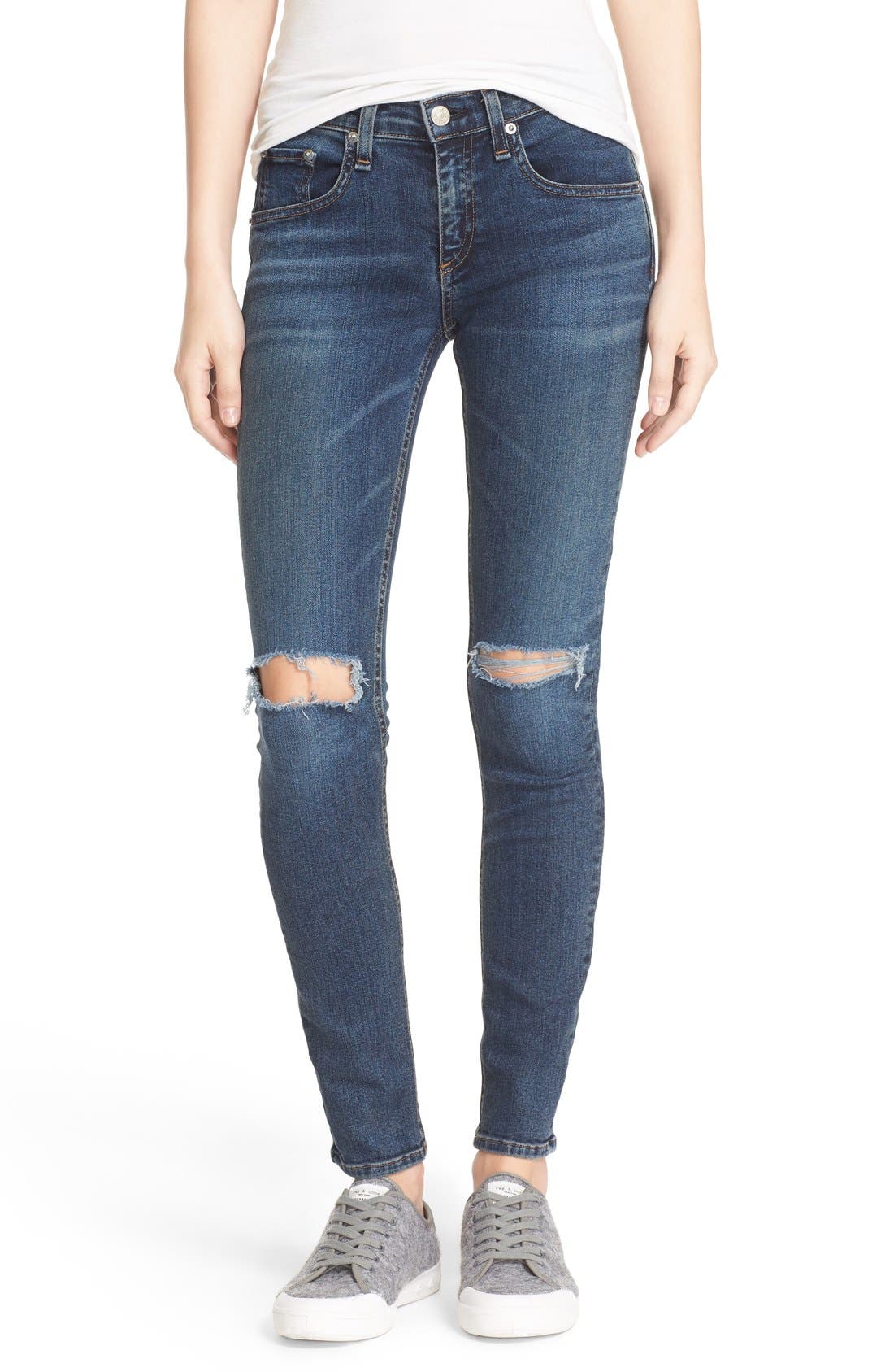 rag and bone distressed skinny jeans