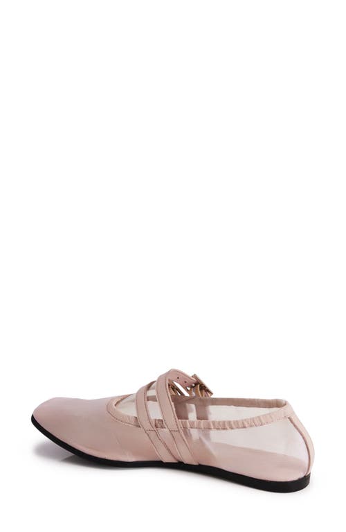 Free People Gemini Mary Jane Flat In Pink Cloud Mesh