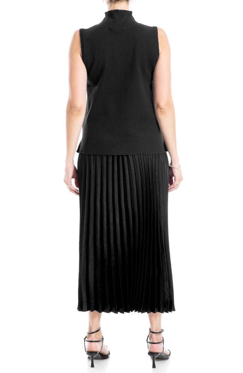 Max Studio 2pc Top And Skirt In Black-black