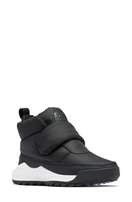 Sorel Ona Rmx Puffy Grip Weather Boots In Black/ Sea Salt