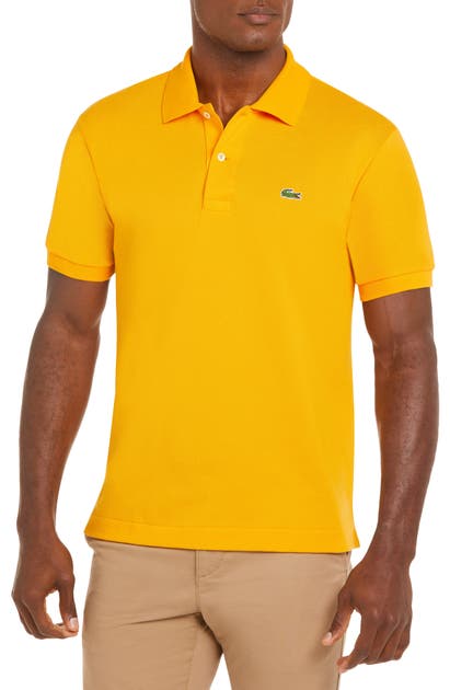 Lacoste L1212 Regular Fit Pique Polo In Yzr Holy
