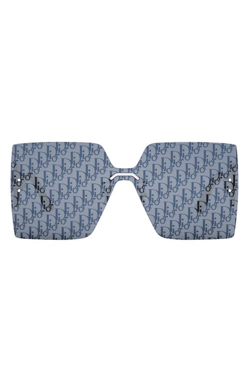 Dior 'club M5u Rectangular Shield Sunglasses In Blue