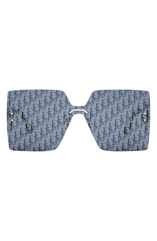 Dior Logo Sunglasses In Shiny Palladium/smoke Mirror
