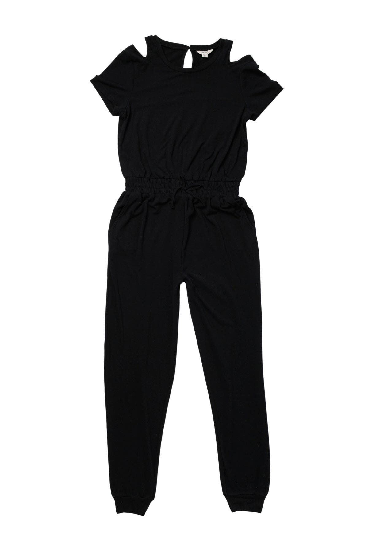 cold shoulder white jumpsuit