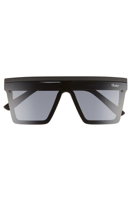 Shop Quay Australia Hindsight 67mm Shield Sunglasses In Black/smoke