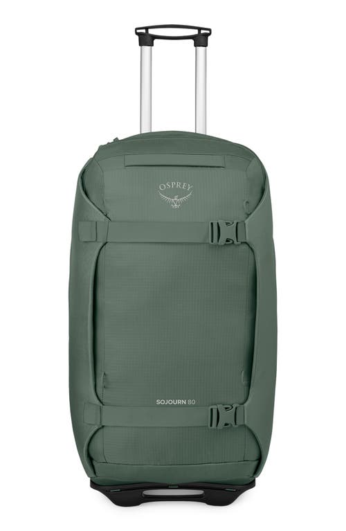 Sojourn 28-Inch Wheeled Recycled Nylon Travel Pack in Koseret Green