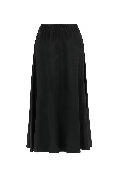 Shop Nocturne Elastic Waisted Midi Skirt In Black