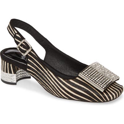 Jeffrey Campbell Billion Jewel Slingback Pump- Black