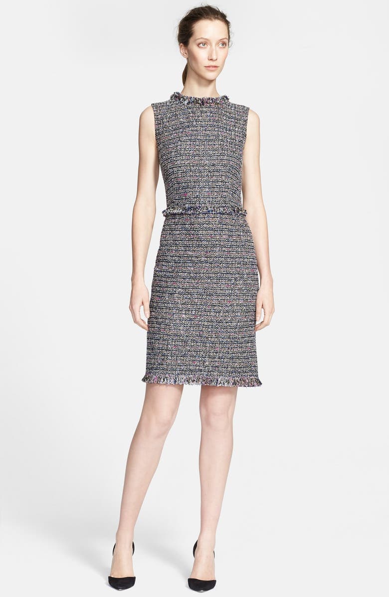 St. John Collection Metallic Tweed Knit Dress Nordstrom