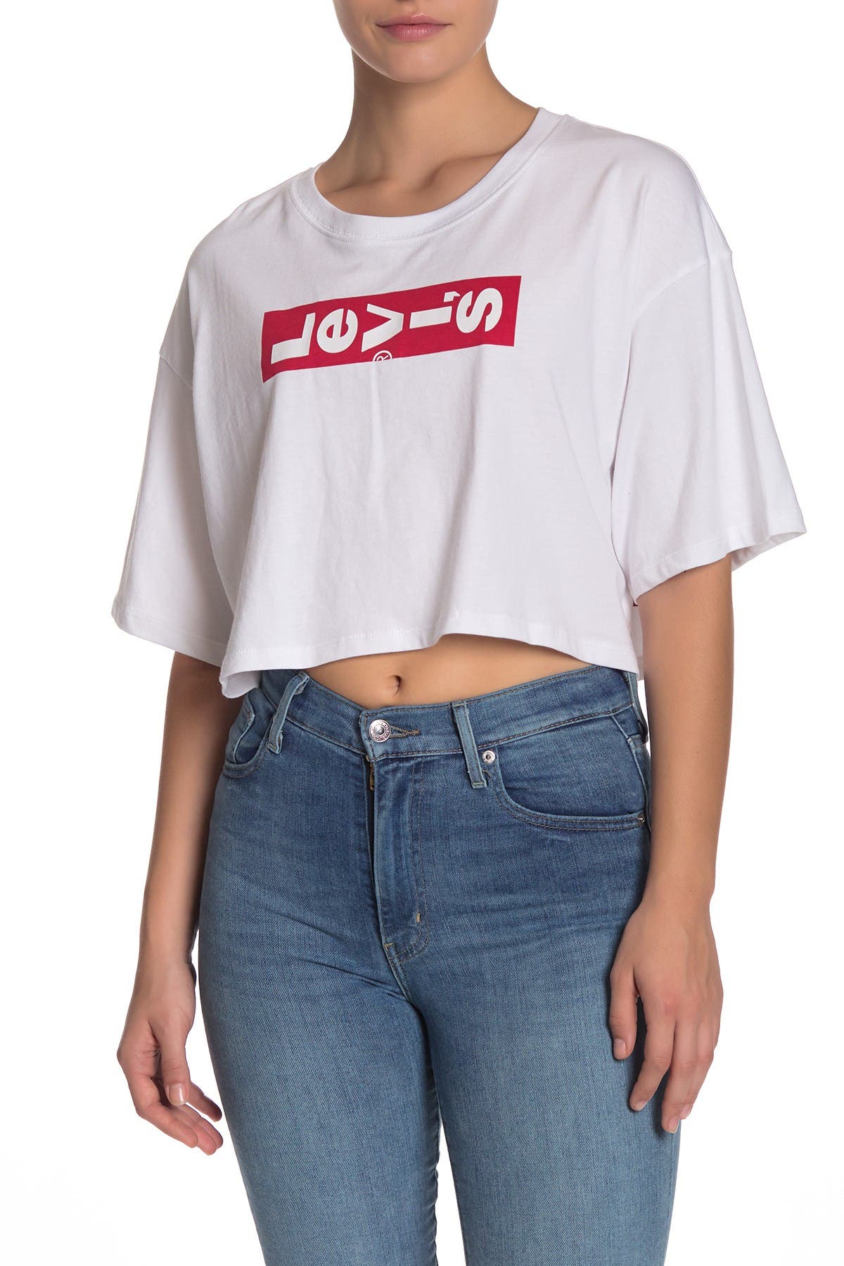 levi's cropped t shirt