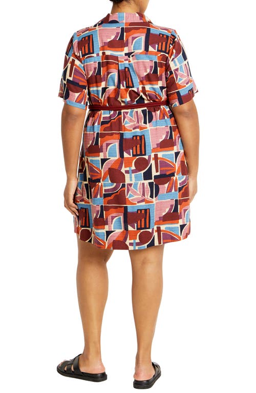 Shop City Chic Amara Belted Shirtdress In La Palma