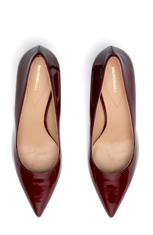 Bruno Magli Tara Pointed Toe Pump In Bordeaux Patent