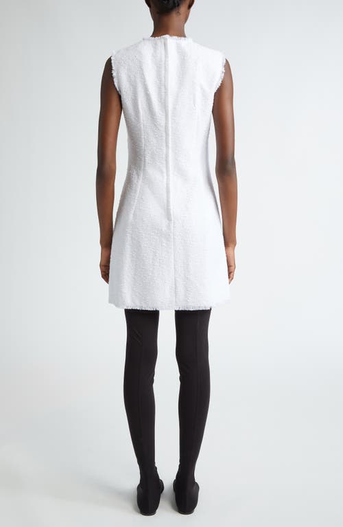 Dolce & Gabbana Tweed Sleeveless Minidress In Bianco Ottico