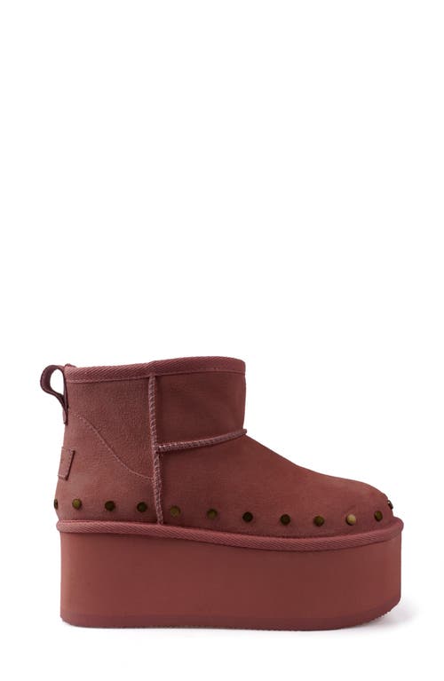 Candies Candie's Shye Faux Fur Platform Bootie In Pink Suede
