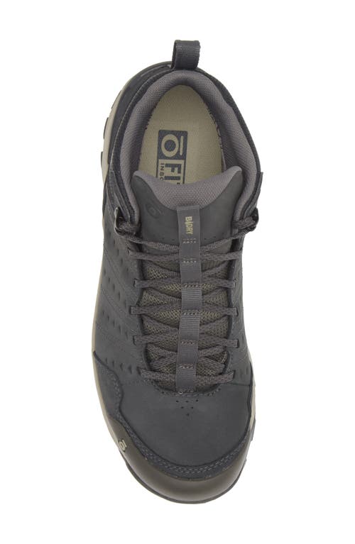 Oboz Sypes Mid B-dry Waterproof Leather Hiking Sneaker In Lava Rock