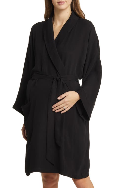 Alaia Cupro Robe in Black