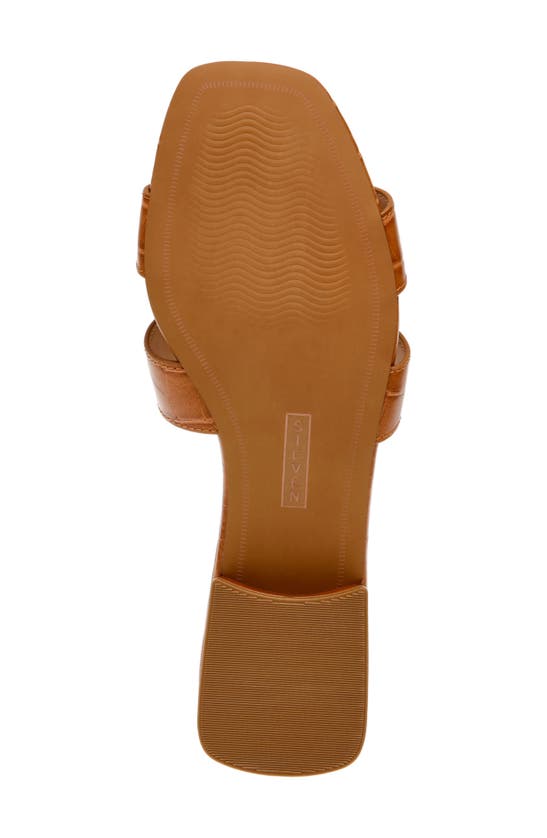 Shop Steven New York Hutchy Croc Embossed Sandal In Cognac