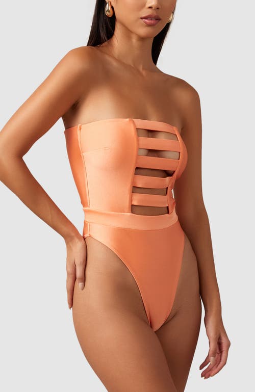 Shop Mbm Swim Zen One-piece Swimsuit In Coral