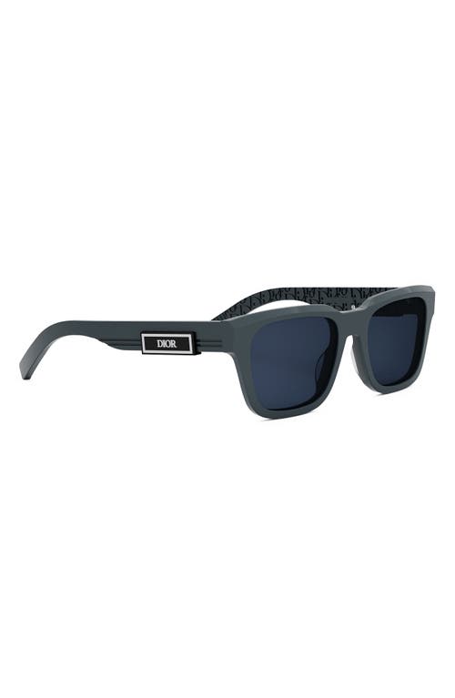 Shop Dior B23 S1i 53mm Rectangular Sunglasses In Grey/other/blue