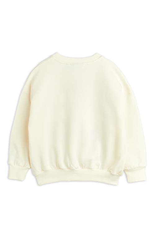 Shop Mini Rodini Kids' Embroidered Ducks Organic Cotton Graphic Sweatshirt In Off White