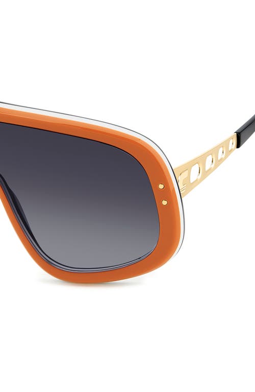 Carrera Eyewear 99mm Flaglab 17 99mm Shield Sunglasses In Orange Gold/dark Grey Sf