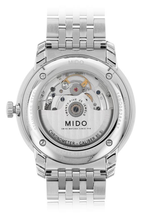 Shop Mido Baroncelli Automatic Watch, 40mm In Silver/blue/silver